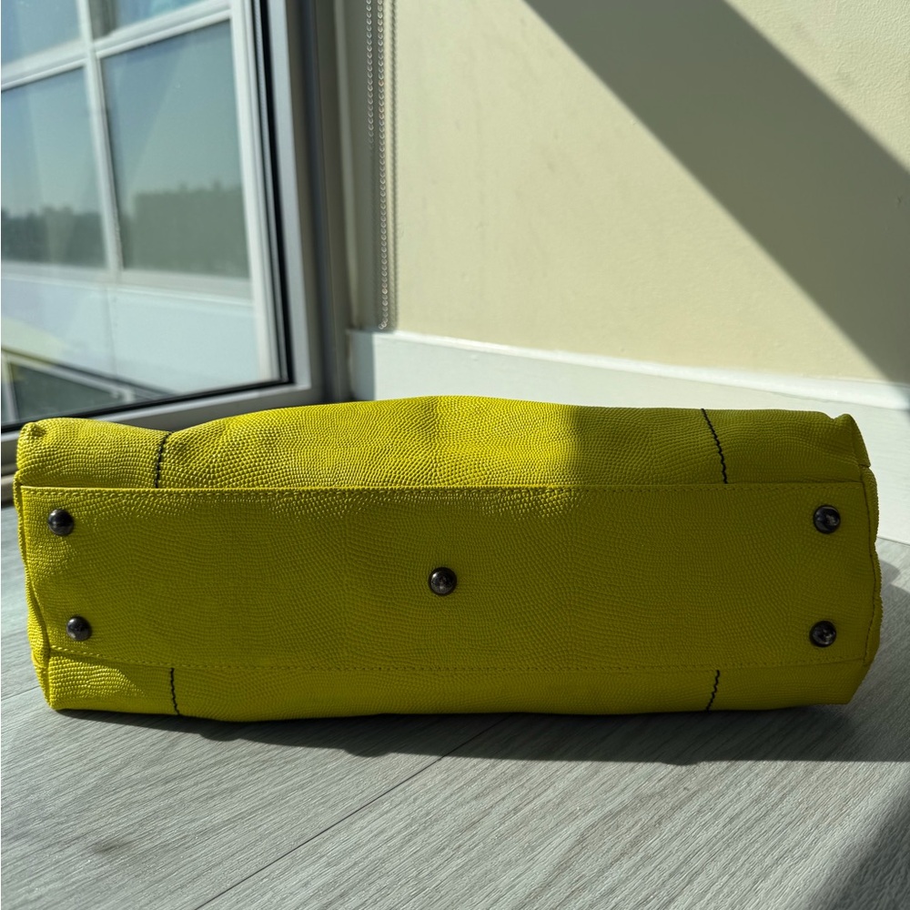 Furla Yellow and Black Messenger Tote - Picture 6 of 8